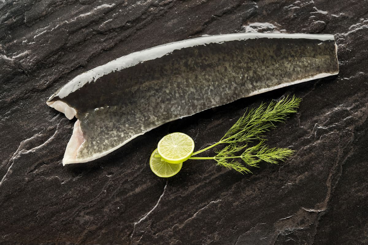 Frisches Wallerfilet mit Haut, mit Bauch - Vorratsbox